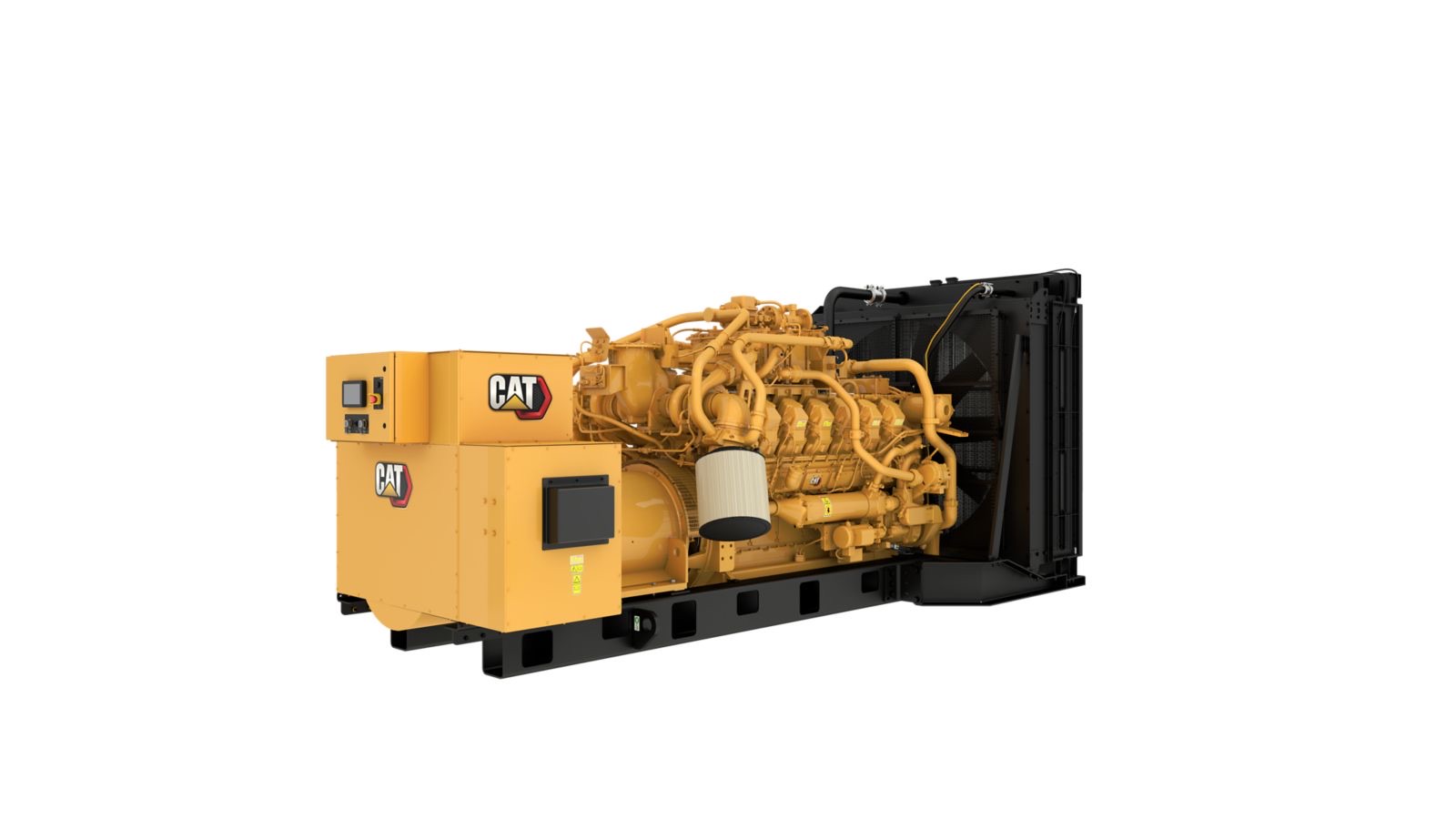 CAT G3512 Fast Response natural-gas generator set with integrated radiator and controls