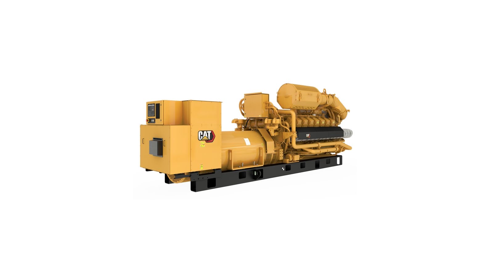 CAT G3516H high-efficiency natural-gas generator set on an open skid