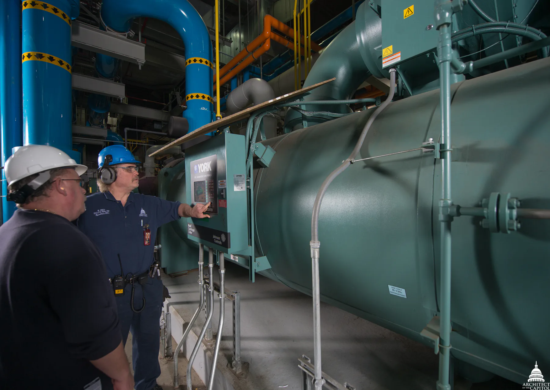 Industrial cooling equipment and insulated pipework