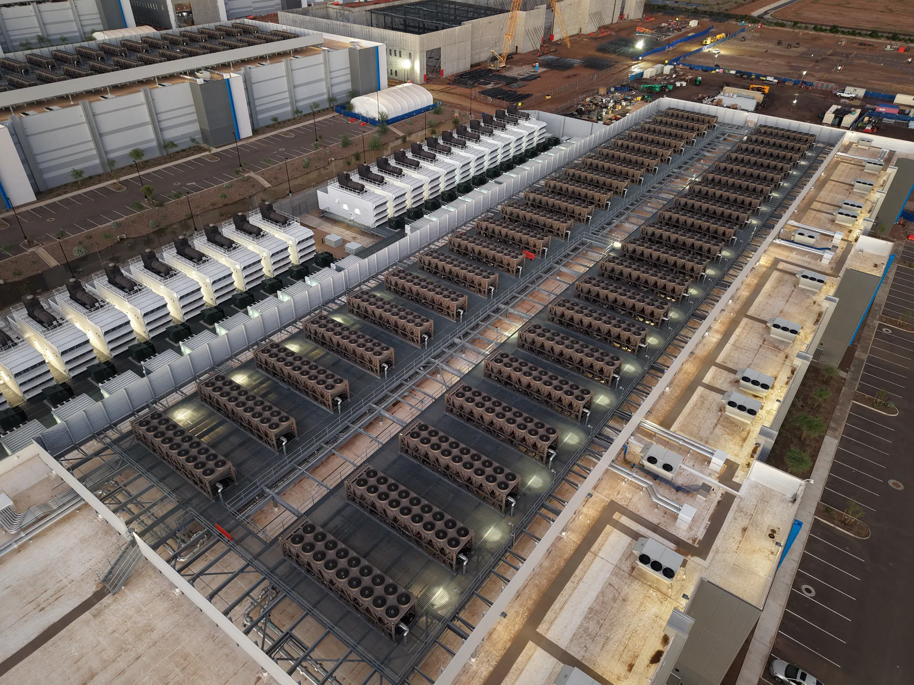 Large-scale data-centre power and cooling infrastructure